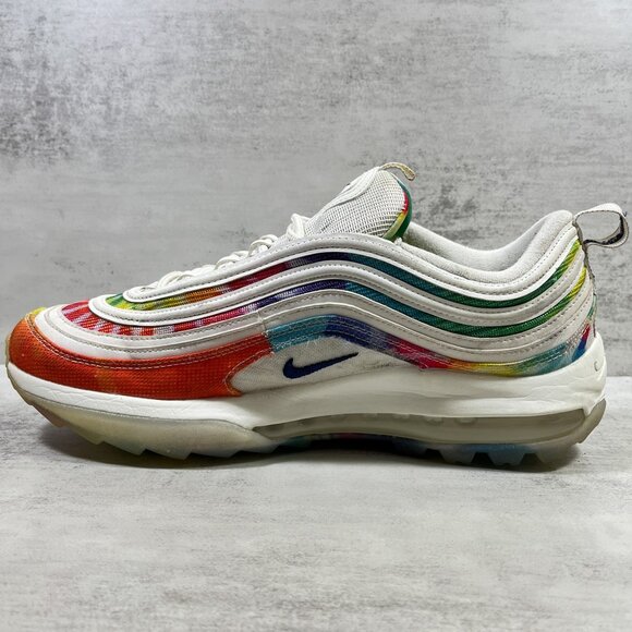Nike Air Max 97 Tie Dye NRG Peace Love Spikeless Masters Golf Shoes Mens Size 10 - Picture 5 of 11